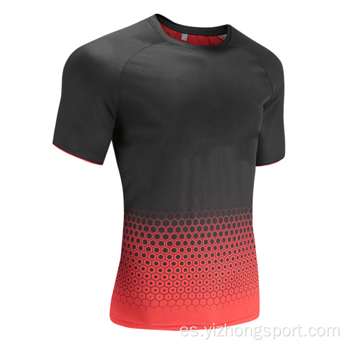 Camiseta de fútbol Dry Fit para hombre roja